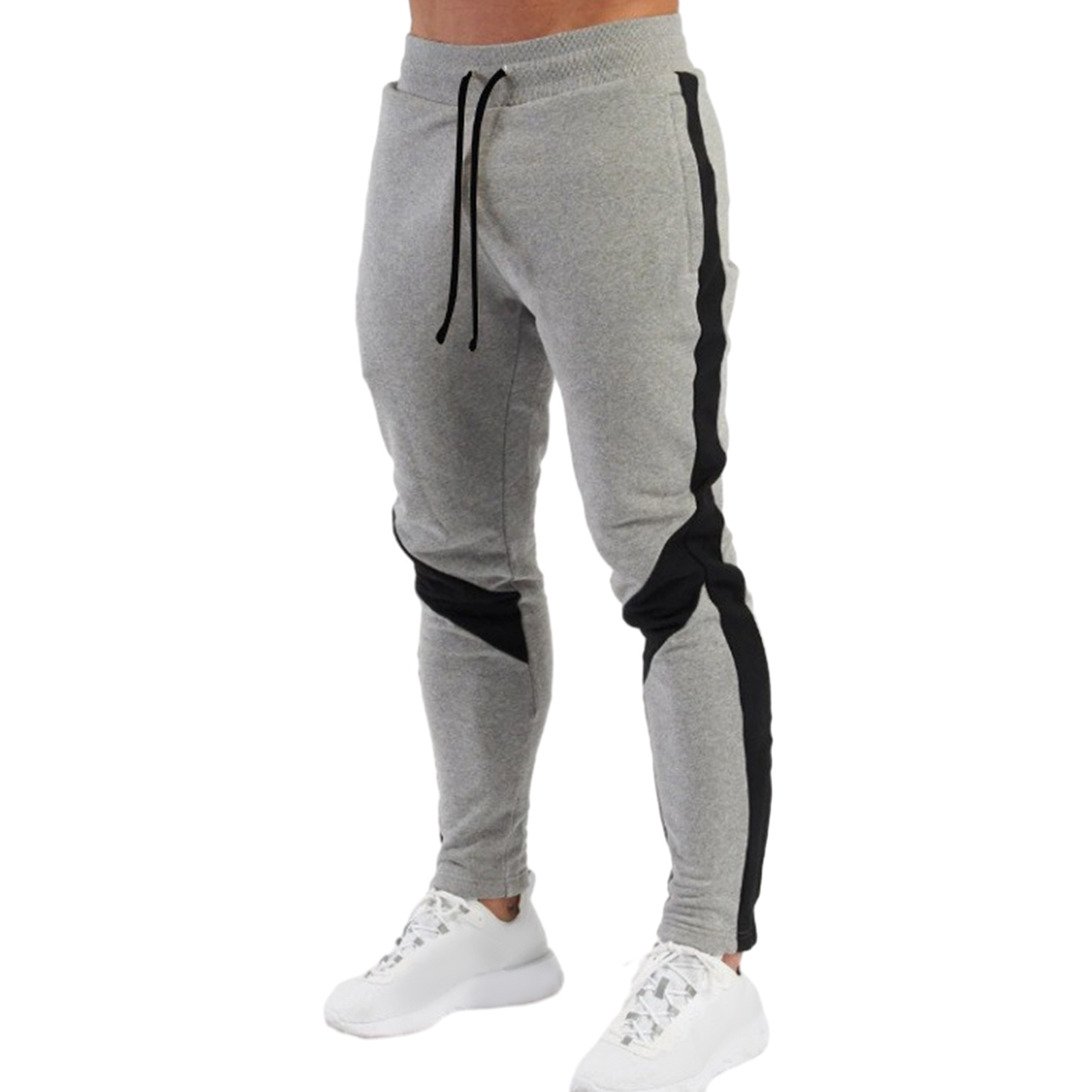 UHH Men Trouser Men's Quick-dry Sports Pants with Pockets Elastic Waist Drawstring Full-length Casual Trousers for Spring and Autumn – Comfortable Lightweight Fashionable Activewear - 2