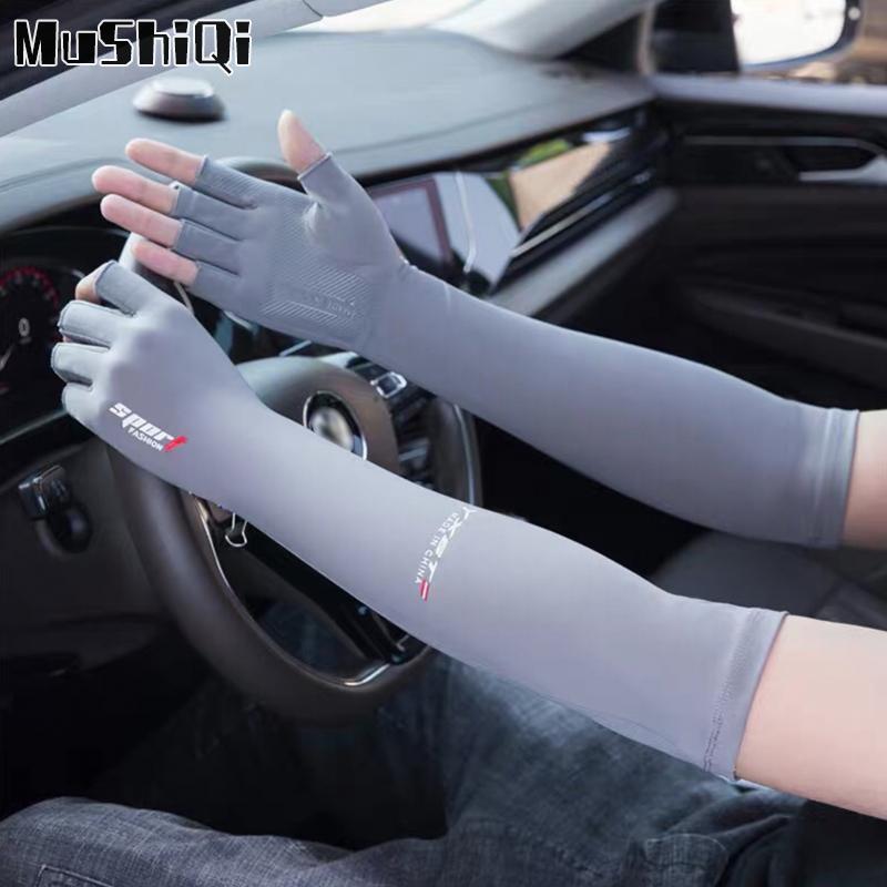 oversleeve Sunscreen gloves Ice silk sunscreen gloves oversleeve Long and thin breathable non-slip cycling ราคา 162 บาท*ส่งฟรี