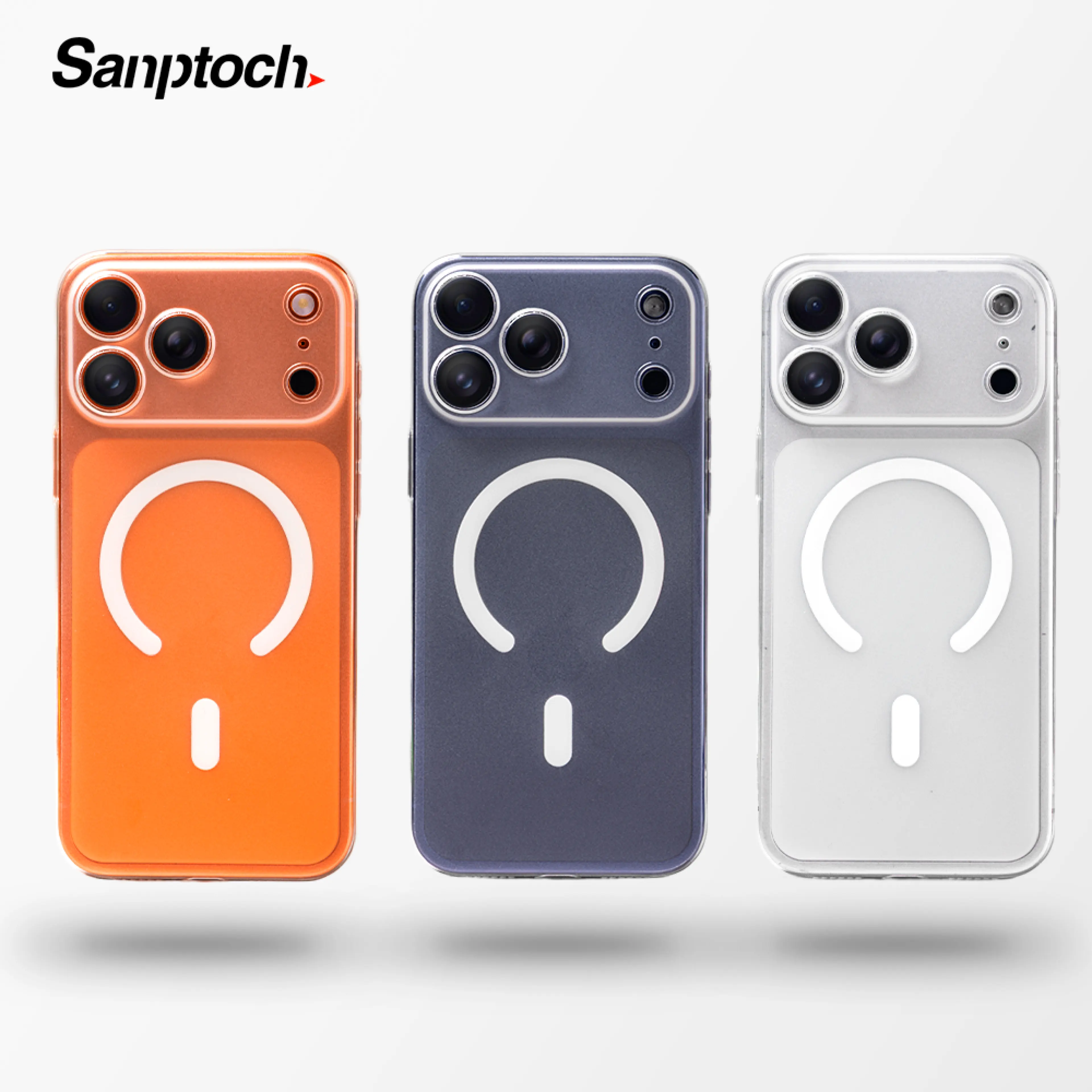 Sanptoch For Magsafe Ultra Slim Matte Phone Case For iPhone 17 16 15 14 13 Pro Max Thin & Light Back Cover For iPhone 16 15 14 Plus Frosted Protection Casing
