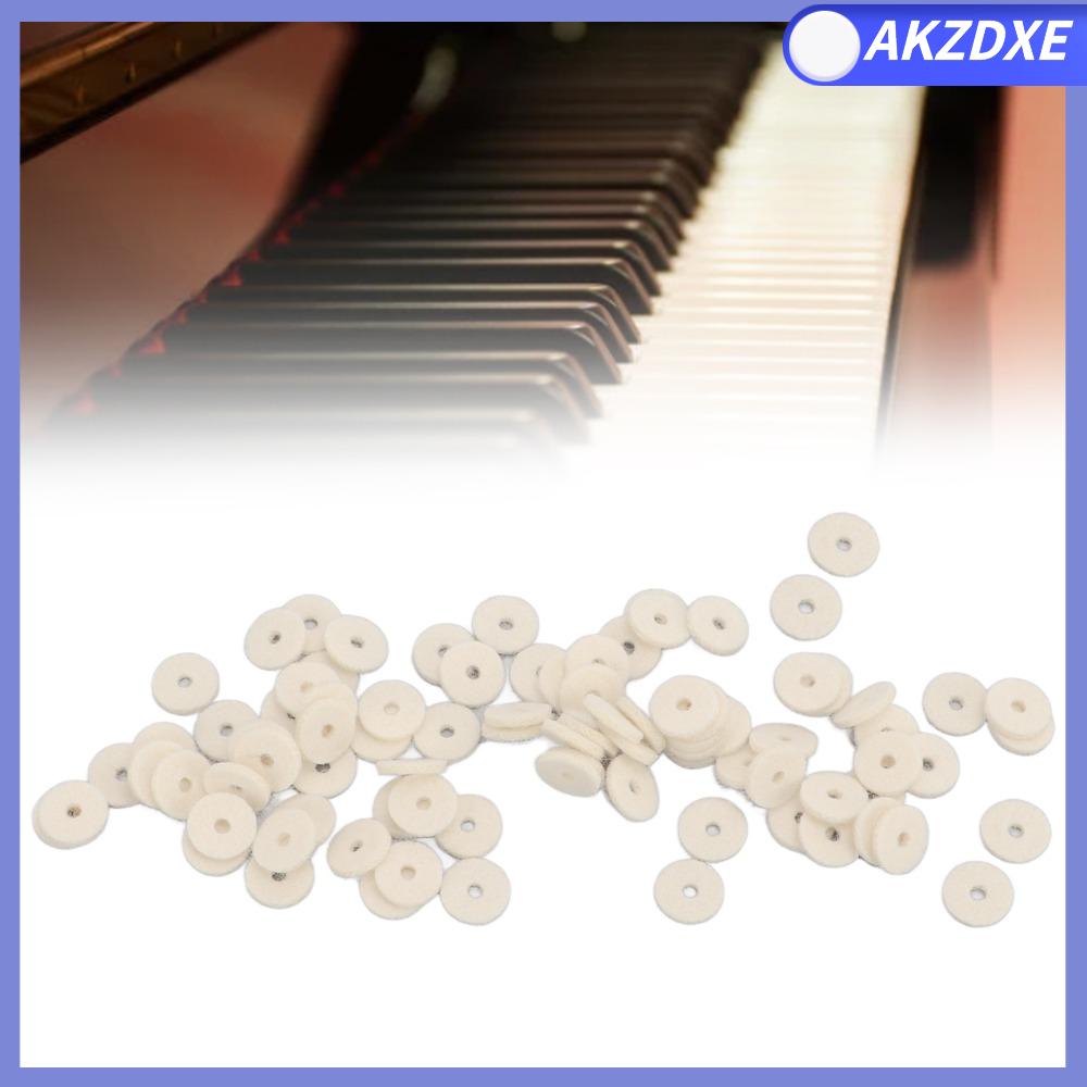 AKZDXE ​90Pcs ​ Cảm thấy Đệm nỉ cho đàn piano ​ Độ dày 2mm ​ Màu be ​ Máy giặt điều chỉnh piano ​ Tiện lợi Đường kính 12mm ​ ​ Phụ tùng sửa chữa bàn phím ​