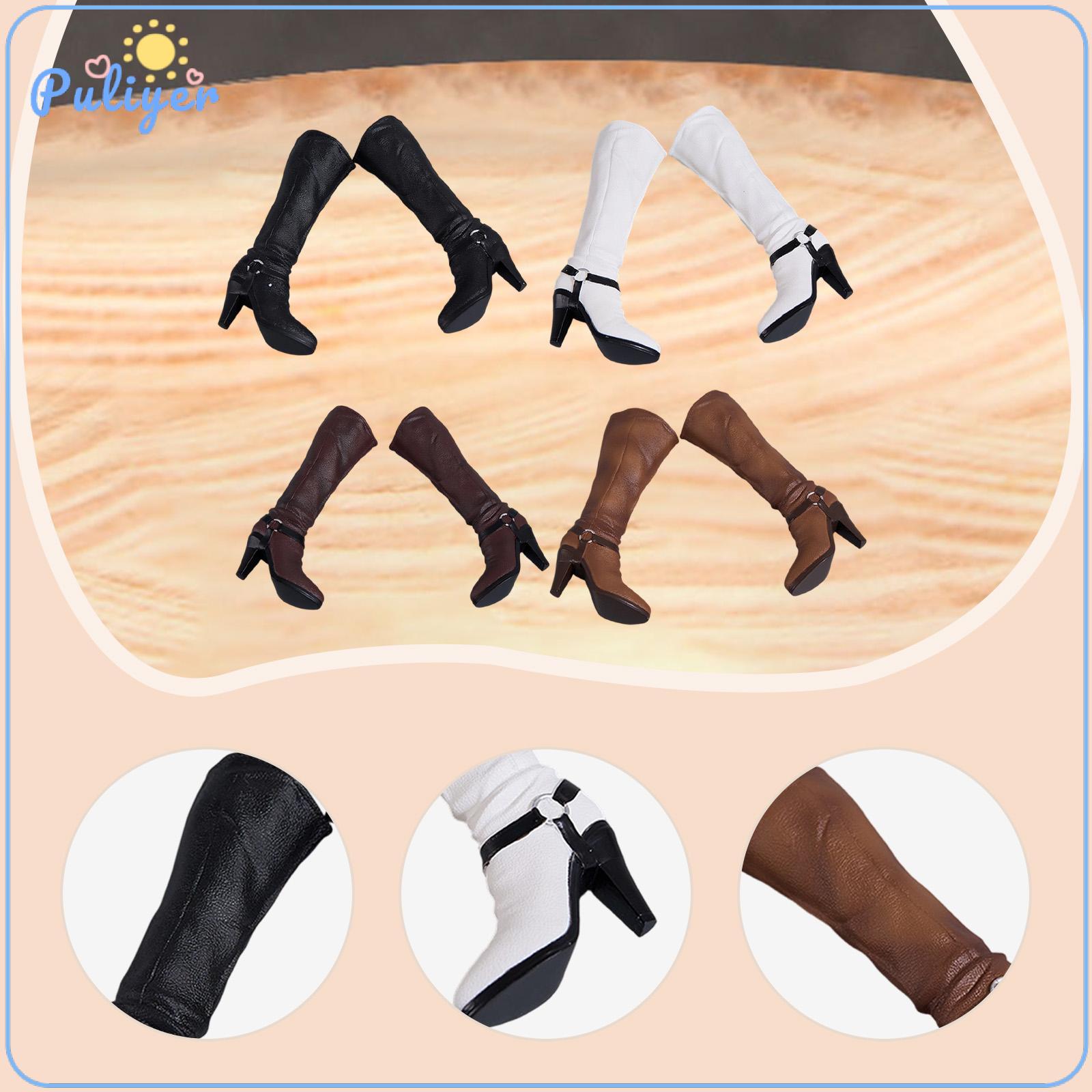 1/6 Scale Figure Shoes High Heels Fashion Photo Prop Miniature Mid Calf Length 12 inch Woman Figure Boots Solid Dolls Shoes ราคา 16,106 บาท*ส่งฟรี