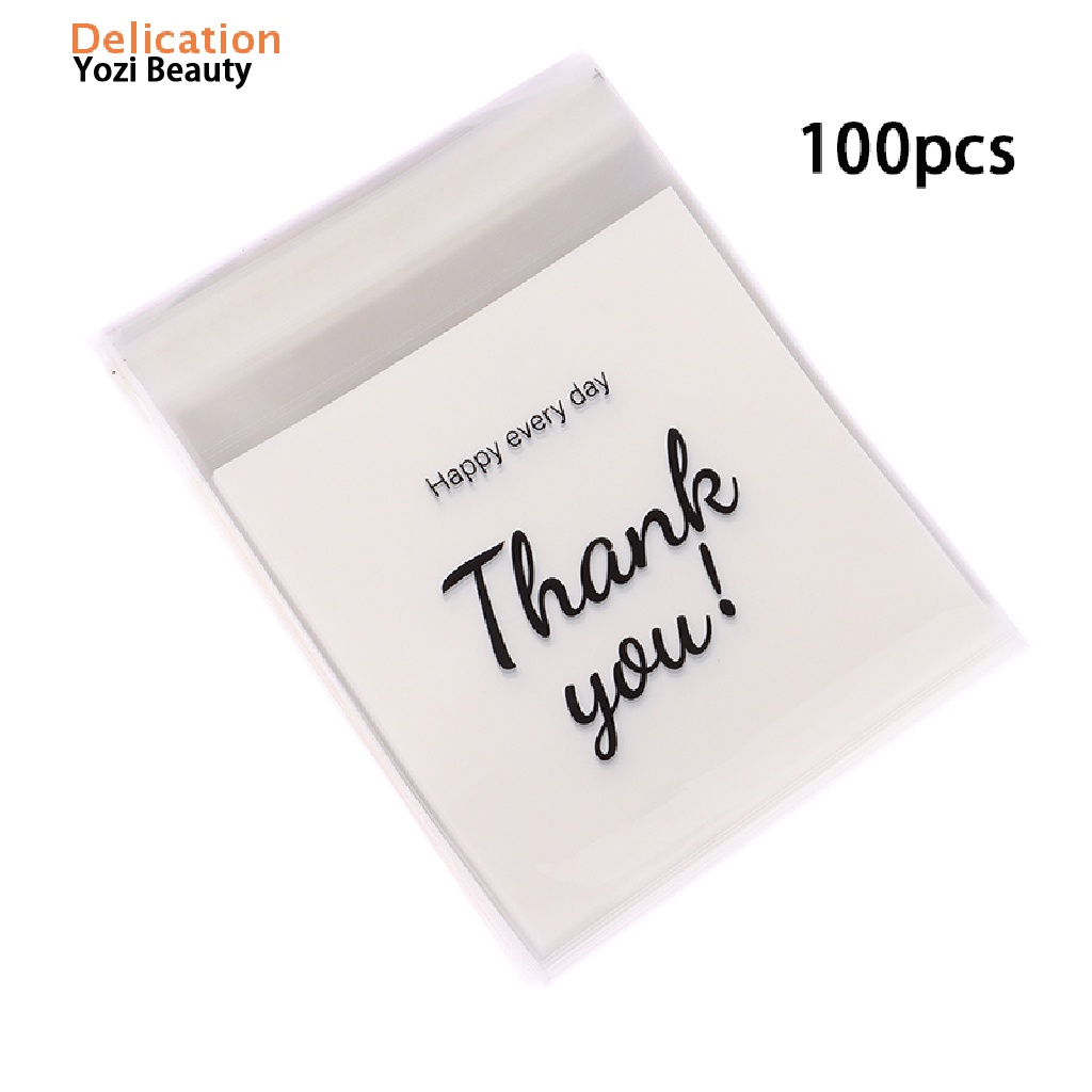TIANLEYU [CLS2404A code discount 30k per order 150k] Set of 100 transparent packaging bags for candy, biscuits, cake ราคา 20 บาท*ส่งฟรี