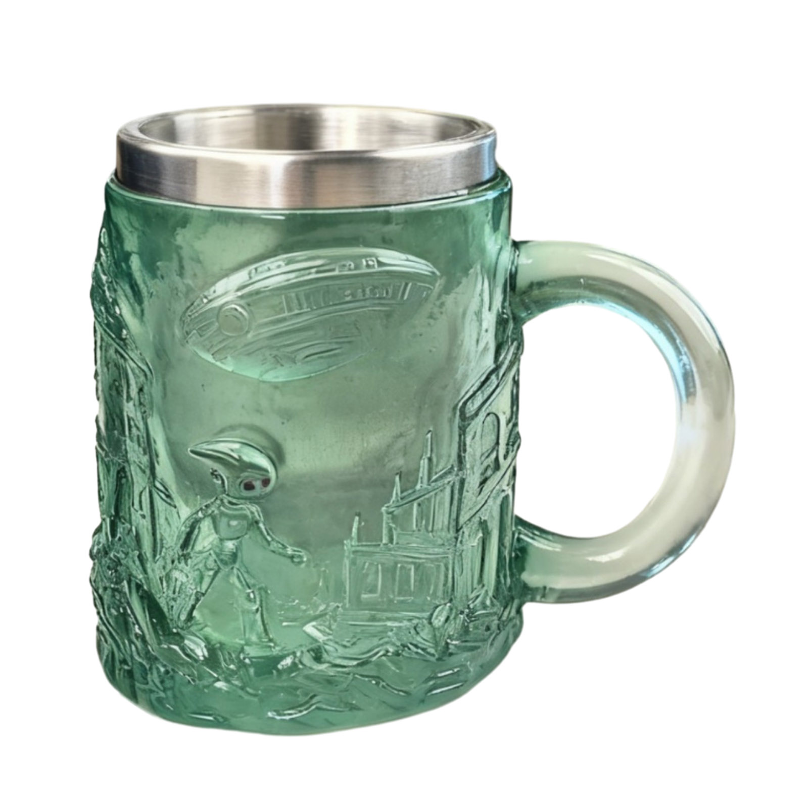 luji860136 Futuristic Coffee Mug Sci-fi Mug Sci-fi Insulated Stainless Steel Mug – Unique Coffee Beer Cup Creative Movie Memorabilia Gift for Home Office Perfect Novelty Drinkware for Asia - 1