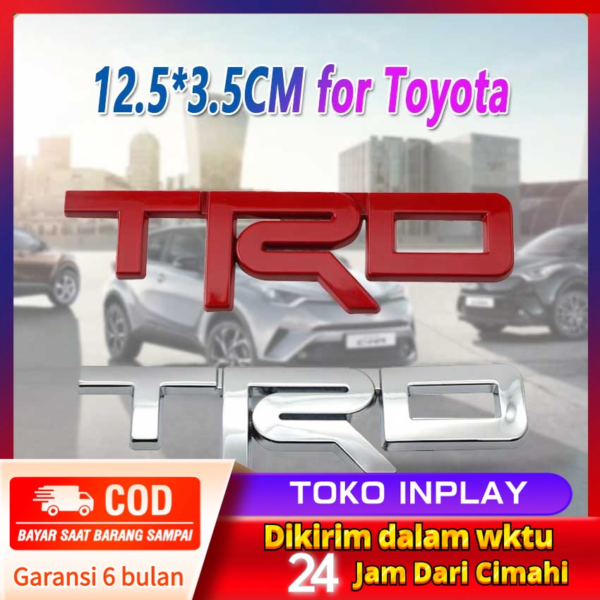 Toyota TRD logo emblem/Red TRD emblem original car emblem TRD logo front grill emblem Harga 49,000 rupiah*Gratis Ongkir