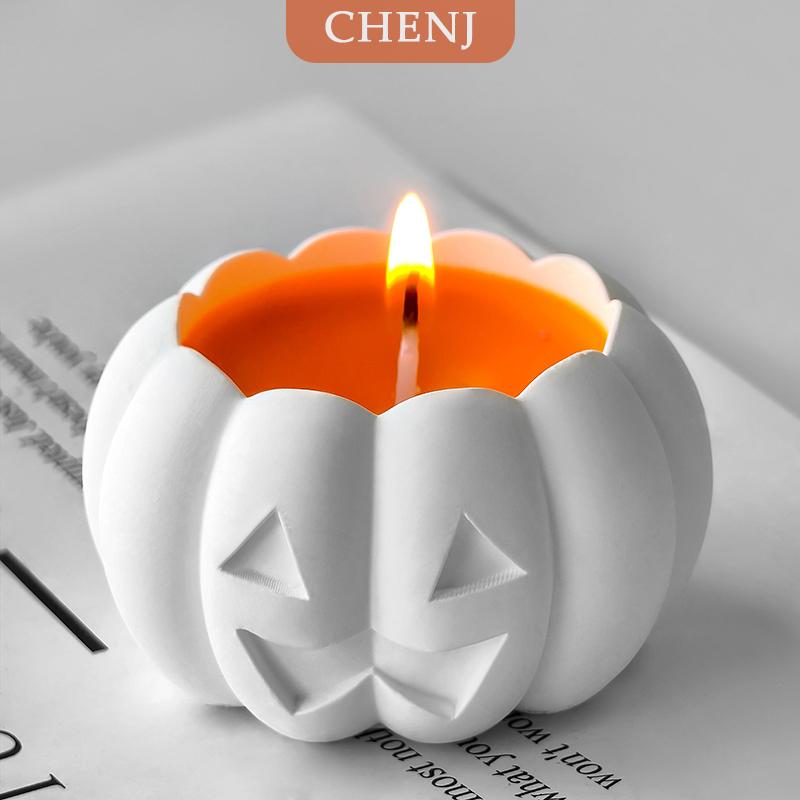 [COD] CHENJ เทียนฟักทองผีฮาโลวีนห้องแม่พิมพ์ซิลิโคนอโรมาเทอราพีเชิงเทียนฟักทอง3D แบบทำมือ ราคา 74 บาท*ส่งฟรี
