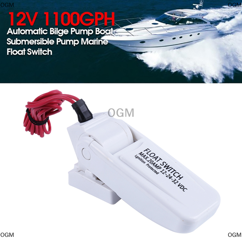 OGM 12V 1100GPH tự động Bilge bơm thuyền bơm chìm Marine Float chuyển u7w6