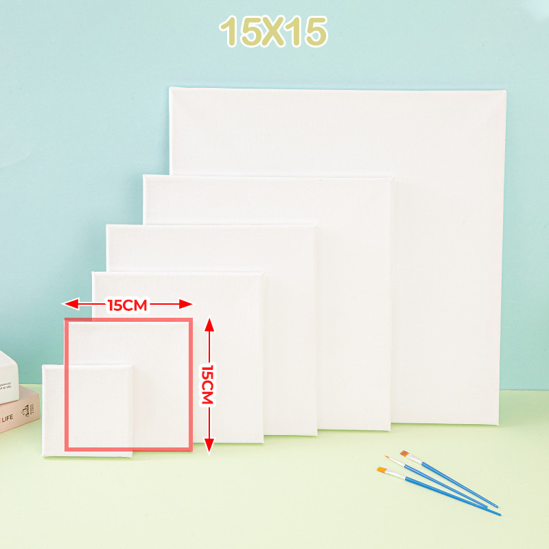 Stretched Blank Canvas Board Painting Board DIY Art Drawing Supplies Panel Frame 油画板 Kanvas Lukisan