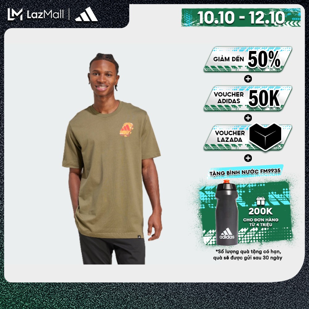 [CHỈ 11H-14H-MUA 3 GIẢM 40%] adidas Phong cách sống Áo thun đồ họa Bơ Đậu Phộng và Thạch Trái Cây Nam màu xanh lá JW4342