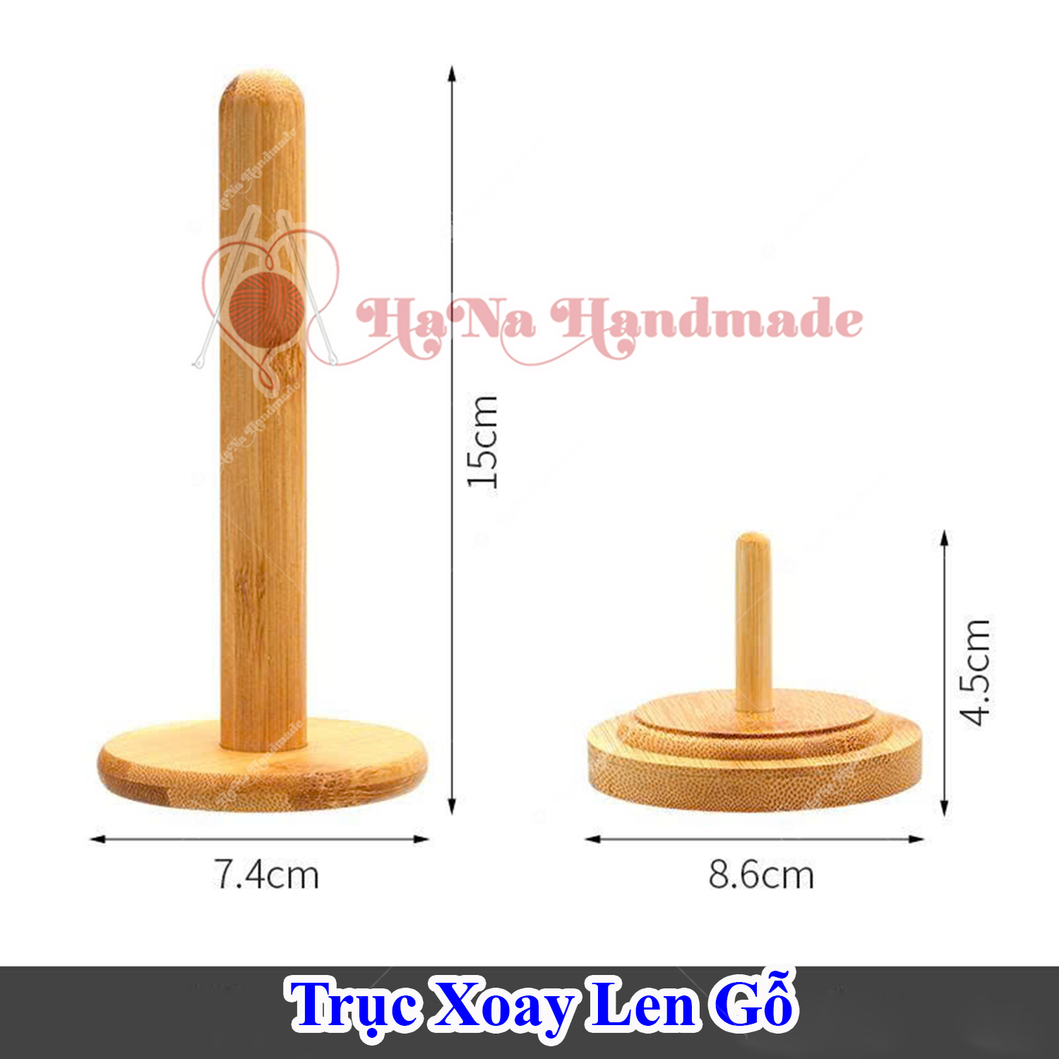 Trục xoay len bằng gỗ hỗ trợ đan móc