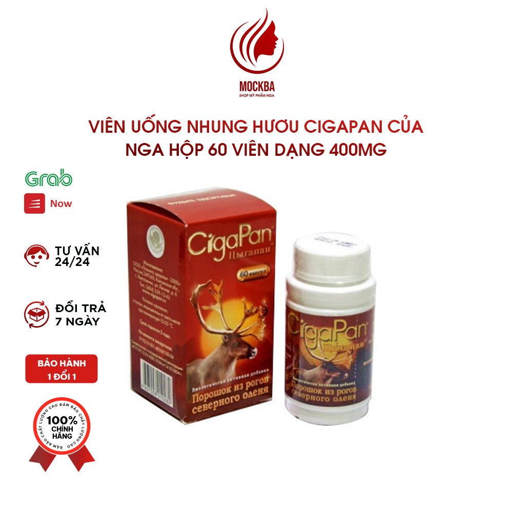 Viên Uống Sâm Nhung Cigapan (60v) Hàng Nga Hỗ Trợ Bồi Bổ Cơ Thể | MPNTSHOP