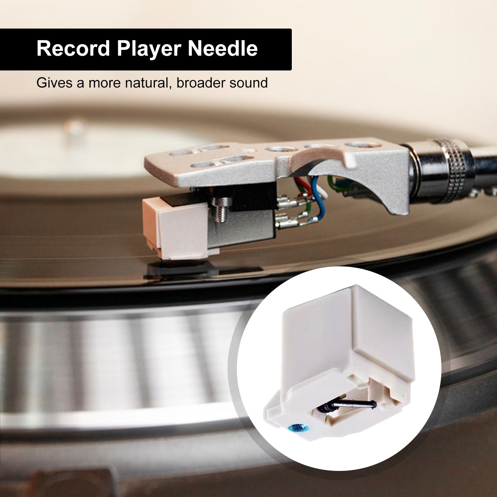 Eguan Máy quay đĩa hát Kim Vinyl Máy Nghe Nhạc Kim Thay Thế Chất Lượng Cao Tip Stylus Cho Âm Thanh-Technica at3600L Bàn Bộ phận thay thế Bàn xoay Cho Máy ghi âm đĩa than Máy quay đĩa hát