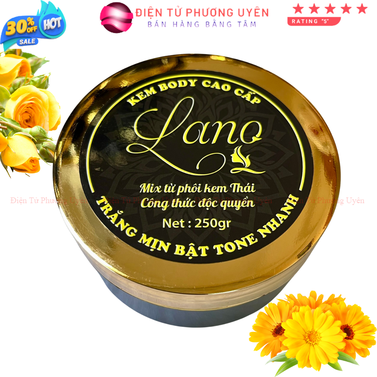 Kem Body miss Thái Lan LANO, dưỡng trắng, bật tone sau 1 tuần sử dụng, hũ 250gram - Phương Uyên