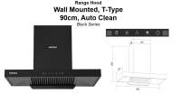 Hafele Wall Mounted Hood with Touch Control 60cm/90cm - Black