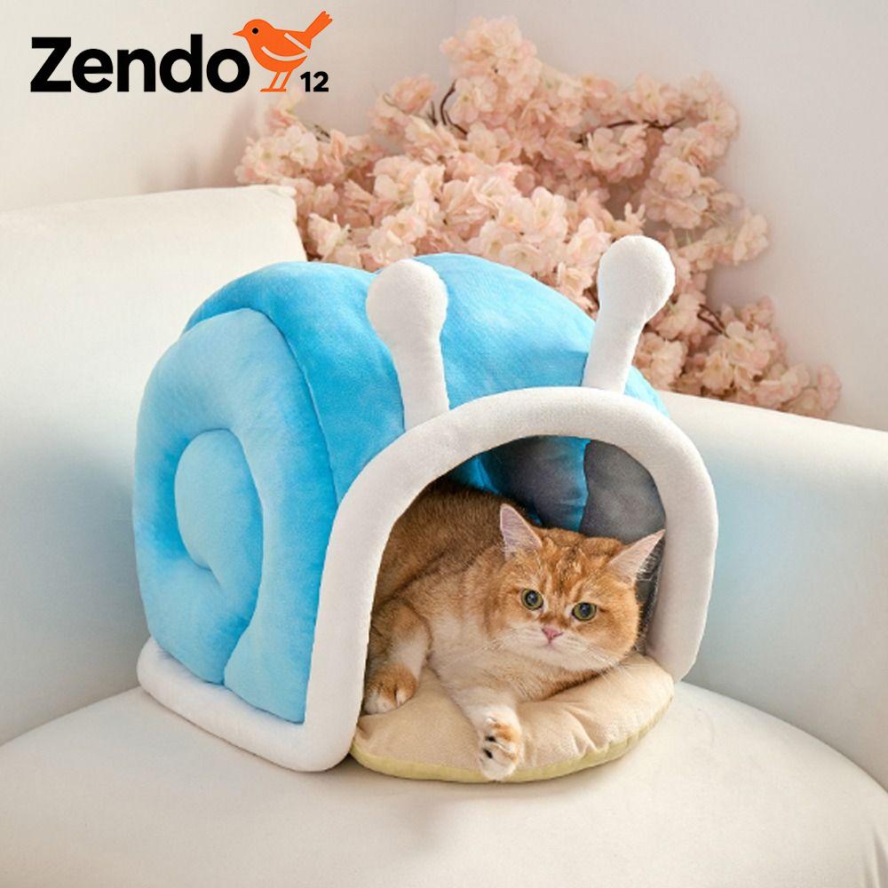 ZENDO12 Hình dạng ốc sên Nhà cho chó Ấm áp Phim hoạt hình Túi ngủ cho mèo Có thể giặt được Mềm mại Lều giường cho mèo Trong nhà