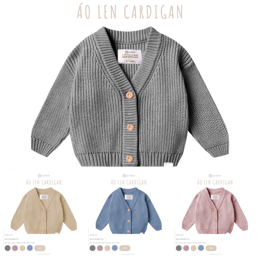 COD Lecoon 2 Áo từ bé cho - LE Cardigan LC0994 tuổi tháng COON - 3 len