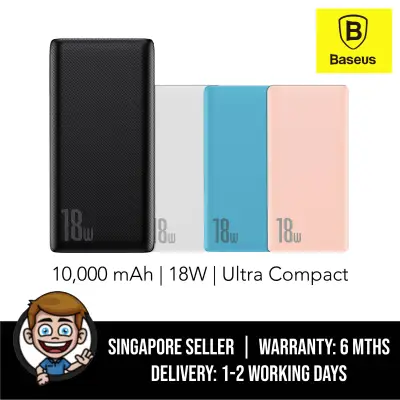 BASEUS 10000mAh 18W Power Delivery (PD) + Quick Charge (QC 3.0) Quick Charge Portable Power Bank