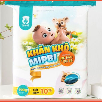 Khăn vải khô đang năng Mipbi 900 gam, 600 gam cho mẹ và bé sơ sinh hàng cao cấp