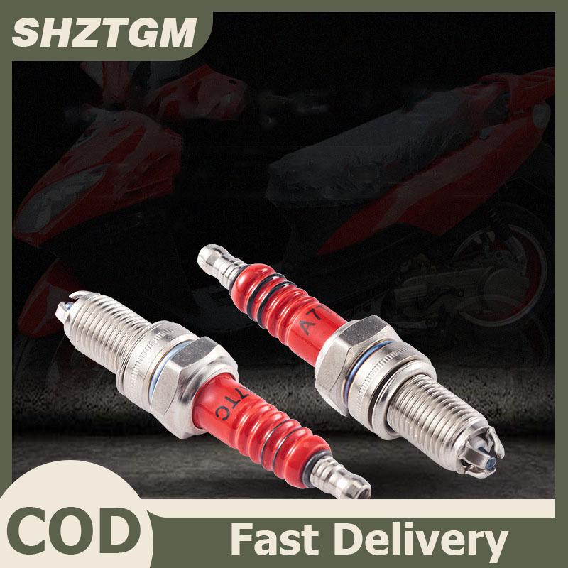SHZTGM Racing 3 điện cực 10mm bugi a7tc phù hợp cho GY6 50cc 110cc 125cc 150cc ATV Scooter Dirt Bike Go Kart phụ kiện xe máy