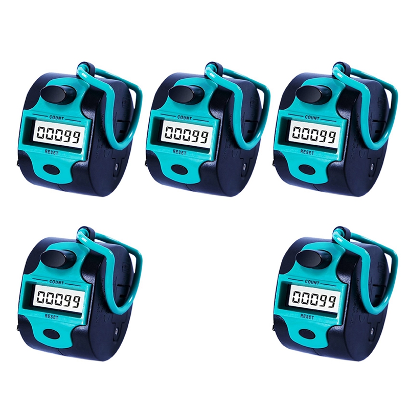 5X Counter Electronic Clicker Manual Digital Counter Finger Ring Mechanical Handheld Counter for Row People Golf