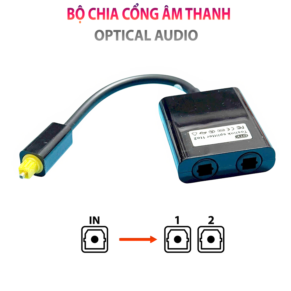 Bộ Chia Optical Audio Toslink – Chia Âm Thanh Quang Học Đa Năng tiện dụng từ 1 ra 2 cổng quang