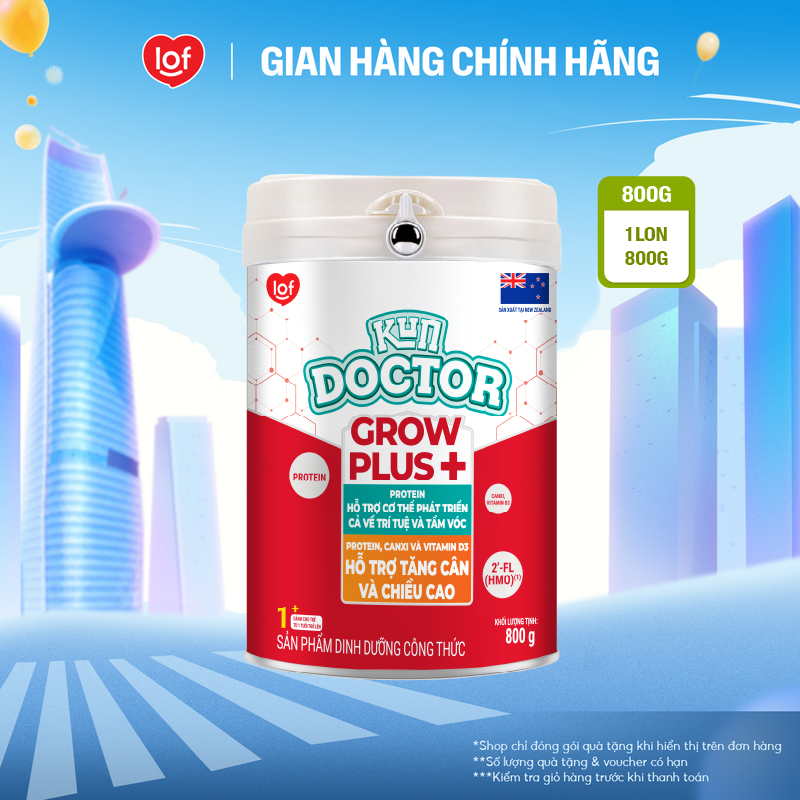 Sữa bột dinh dưỡng KUN DOCTOR GROW PLUS+ 1+ lon 800gr