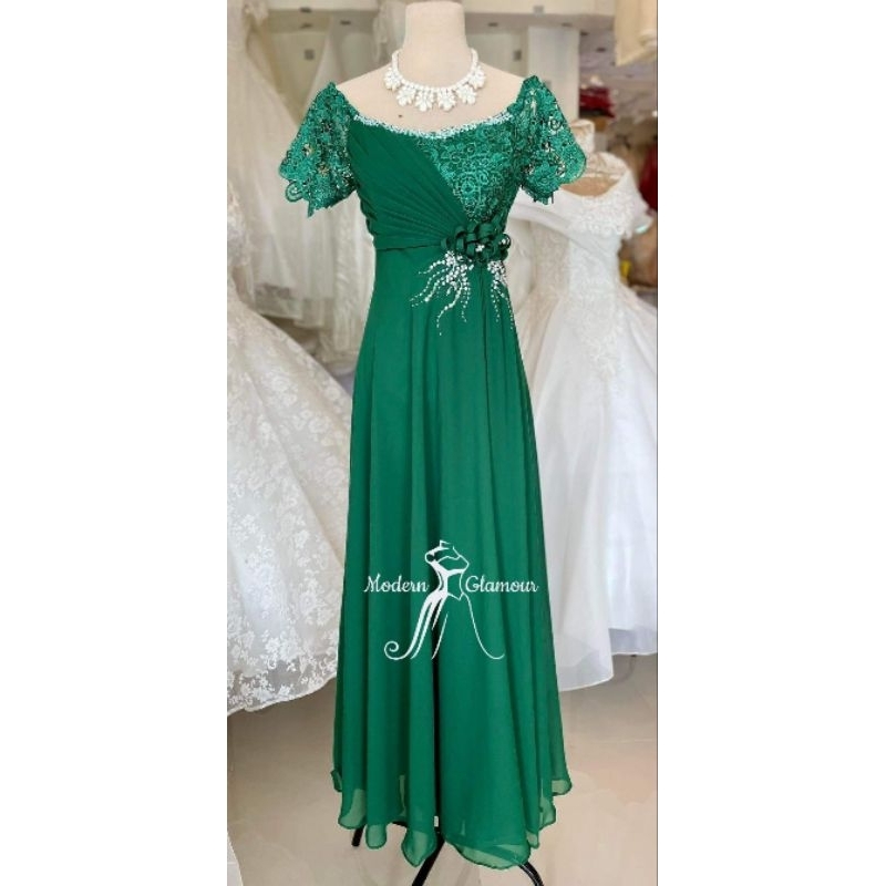 Shop Sponsor Dress For Wedding Emerald Green Online with Best Discounts and  Low Prices | Lazada Philippines