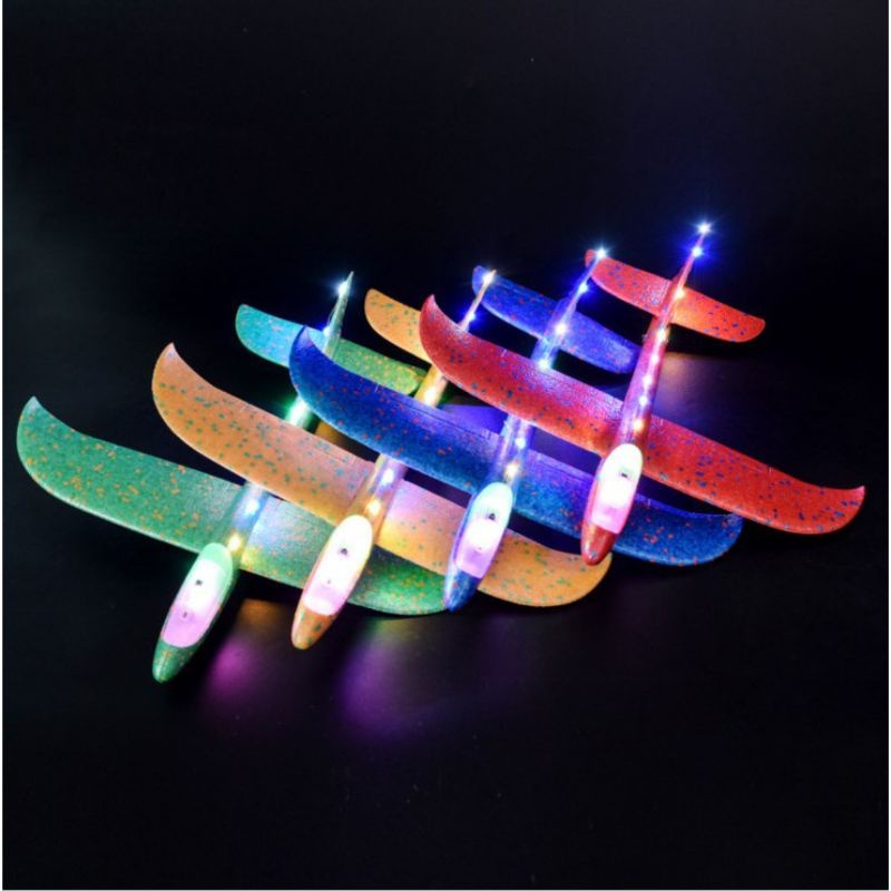 Size Lớn Máy Bay Xốp 48cm Đồ Chơi Ném Tay Máy Bay Có Đèn Toàn Thân Đồ Chơi Trẻ Em Ngoài Trời Vận Động