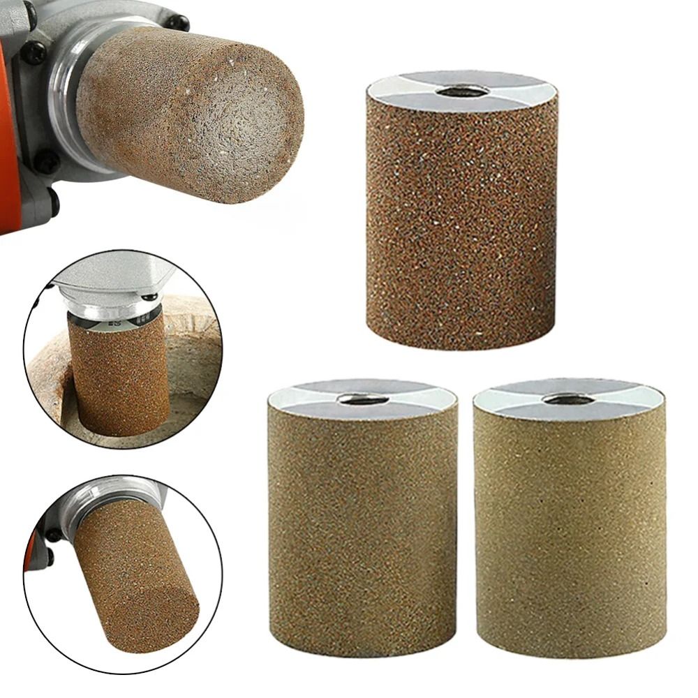 PALE 1Pcs Máy mài góc loại 100 Bánh xe đánh bóng cương Ren M10 Dụng cụ mài mòn Đĩa chà nhám 50/100/200 grit Đầu mài đá Để cắt lát đá cẩm thạch