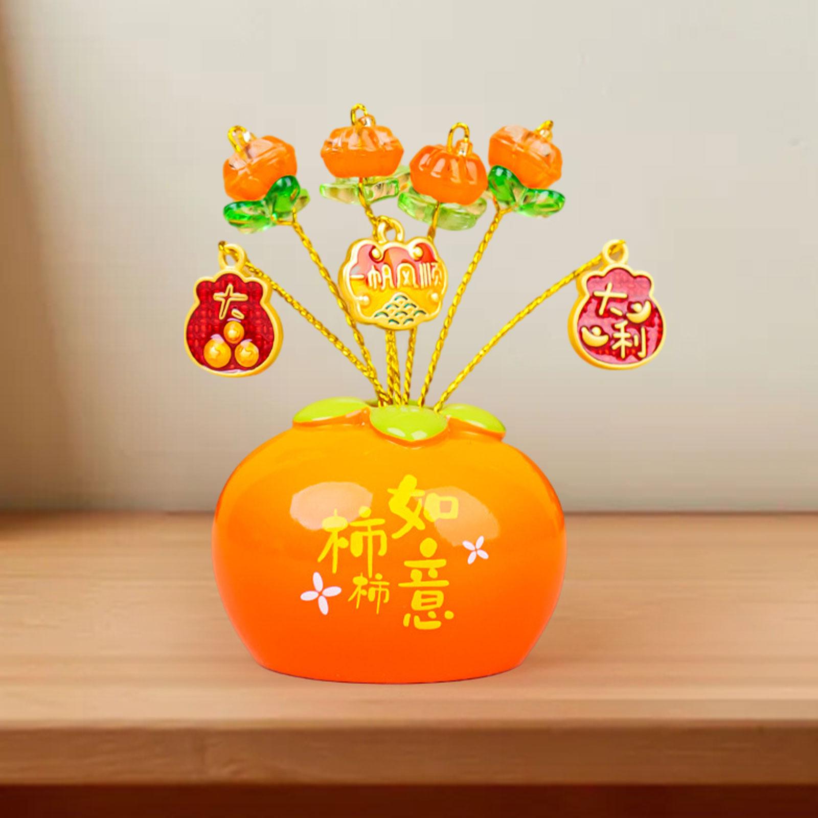 Livestyl Chinese New Year Fengshui Ornament Resin and Alloy Handmade Traditional for Housewarming Gift Lightweight