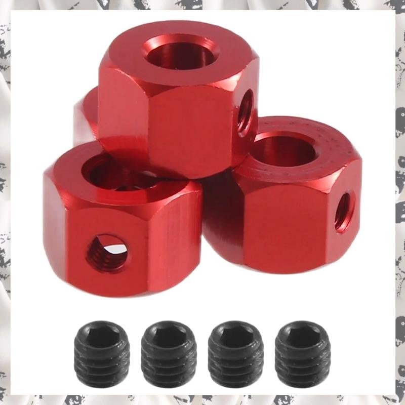 4PCS 5mm to 12mm Metal Combiner Wheel Hub Hex Adapter for D12 C14 C24 B14 B16 MN D90 D91 RC Car Upgrade Parts - 3