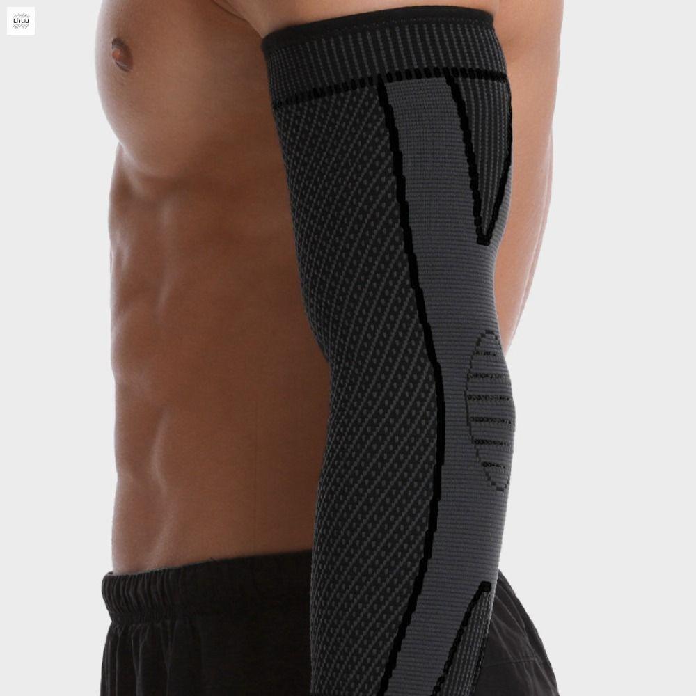 LITUILI Spandex Tay áo nén Chống mài mòn Chống trượt Nẹp khuỷu tay tập thể dục Miếng đệm khuỷu tay Bảo vệ khớp Miếng đệm cánh tay thoáng khí Nam Nữ