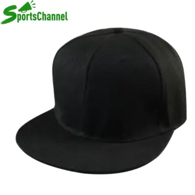 Unisex Men's Hip-Hop adjustable Snapback Hats Baseball Cap Black