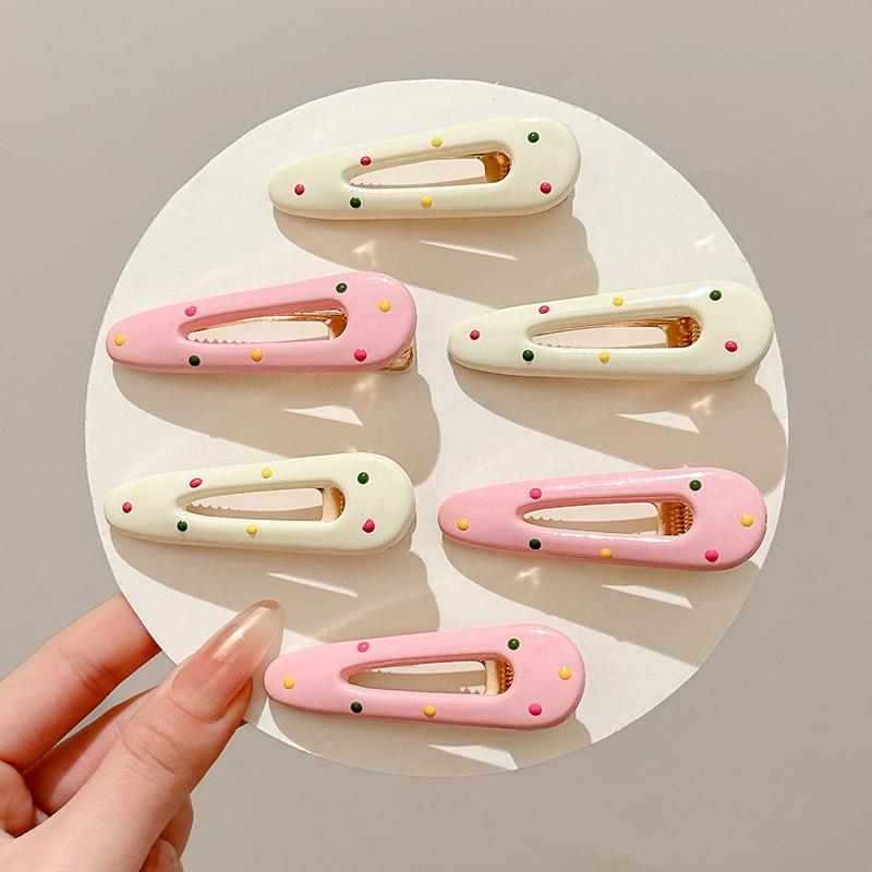 Sweet and Cool Girl Hair Clip Dot Edge Clip Drip Side Bang Clip Pin Pin Pin Pin Pin Pin Pin Headdress