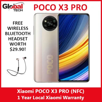 Xiaomi Poco X3 PRO 128GB + 6GB RAM or 256GB + 8GB RAM / Global Version (1 Year Local Xiaomi Warranty) (FREE WIRELESS BLUETOOTH HEADSET)