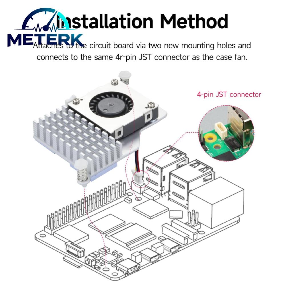 Meterk Hoạt động Làm Mát Tản Nhiệt DC5V Phù Hợp Hoàn Hảo Hợp Kim Nhôm Hoạt Động Làm Mát Quạt Điều Khiển PLC để Thay Thế Giá 132,000 Đồng*Miễn phí vận chuyển