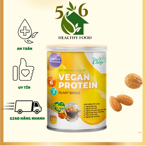 Vegan Protein Lon Thuần Chay Không Đậu Nành
