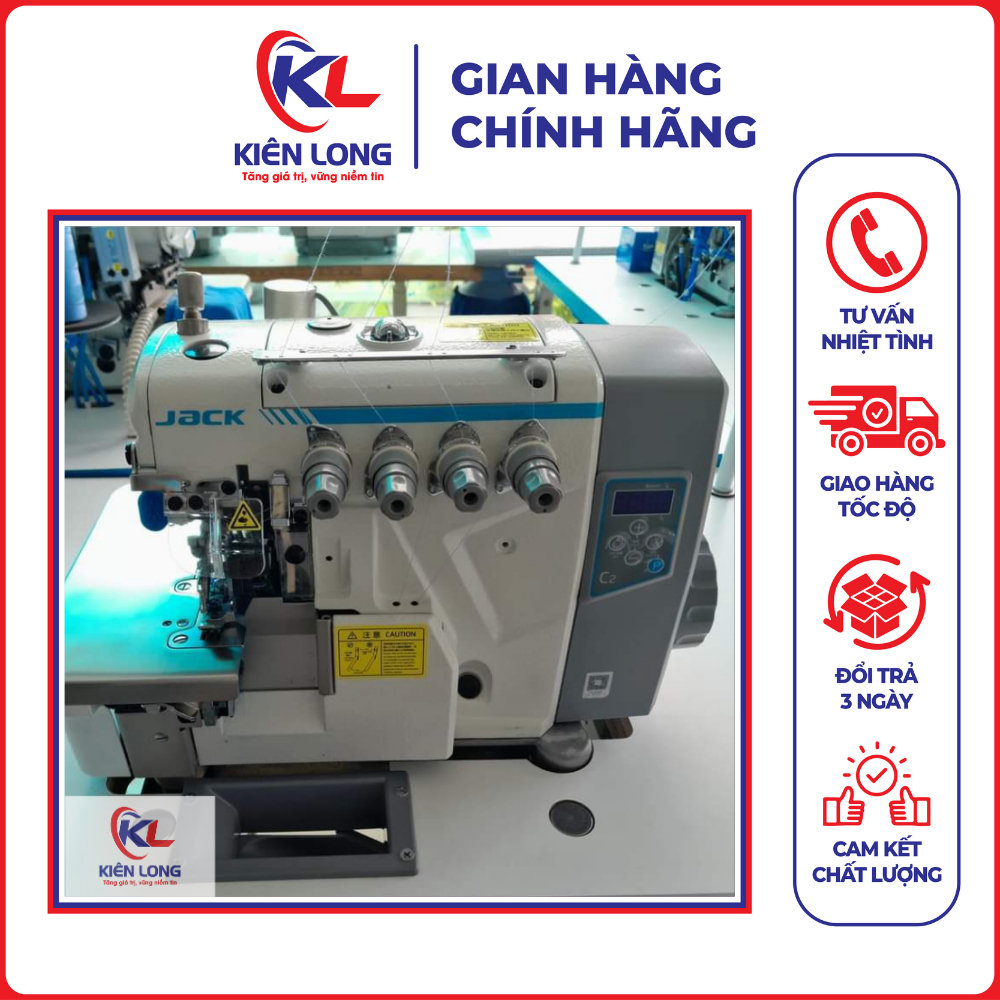 Bộ máy vắt sổ liền trục Jack E4S-4 CHÍNH HÃNG Máy vắt sổ model: E4S-4-M03/333 tặng 10 suốt và vỉ