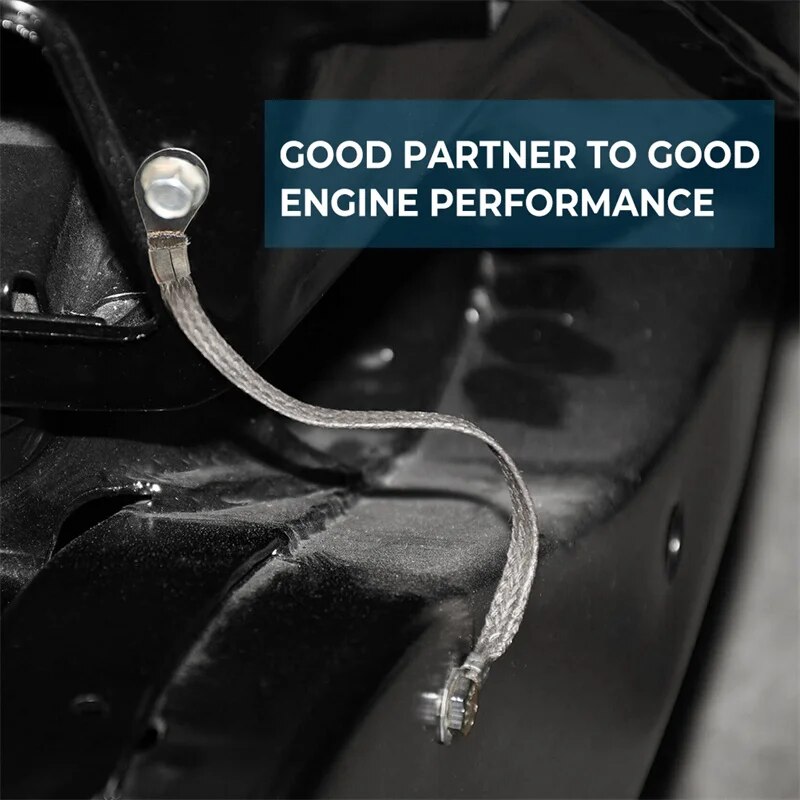 【Sell-Well】 For Truck Car 3-10 And 2-13 Engine Ground Strap Kit 1/2 Width Flat Rated For 62 Amps Tinned Copper