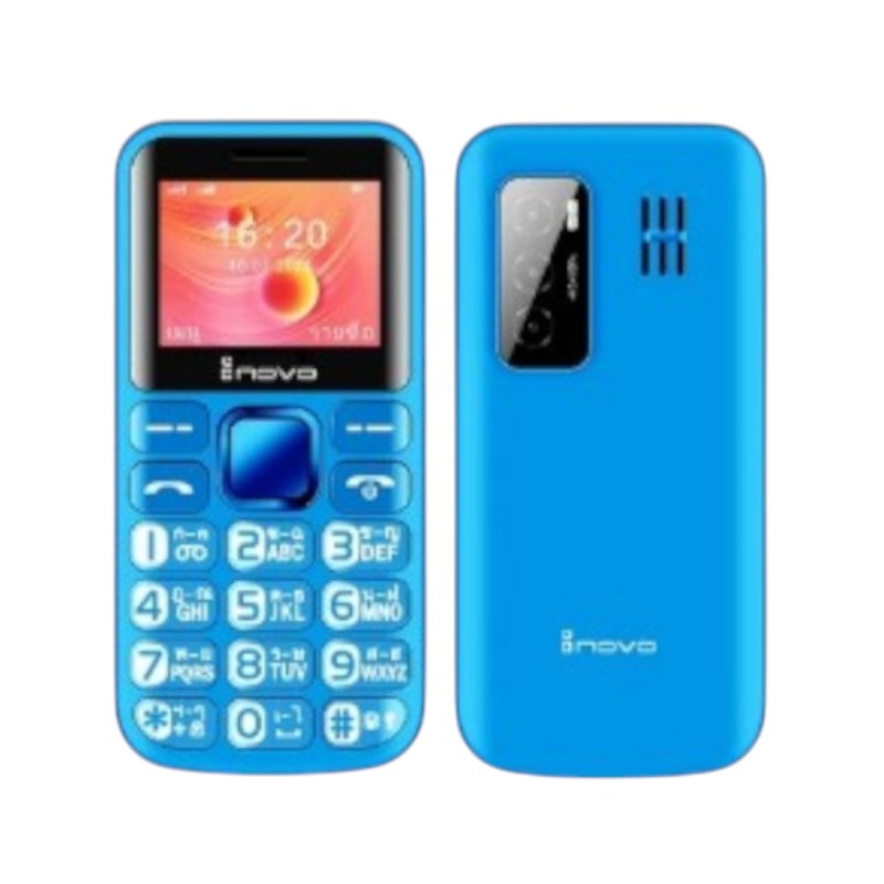 inovo โทรศัพท์ปุ่มกด I-16 DUMBO ปุ่มใหญ่ จอกว้าง 2.6 นิ้ว มีสวิทช์ไฟฉายด้านข้าง ประกันศูนย์ 1 ปี Blue ราคา 1,090 บาท*ส่งฟรี
