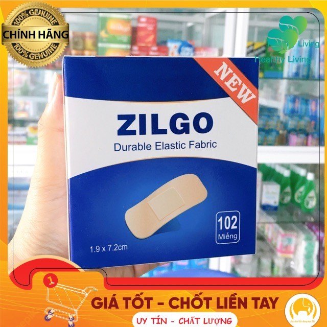 [HÀNG TỐT] Băng Cá Nhân Zilgo (Hộp bản nhỏ 102 miếng & Hộp bản to 30 miếng)
