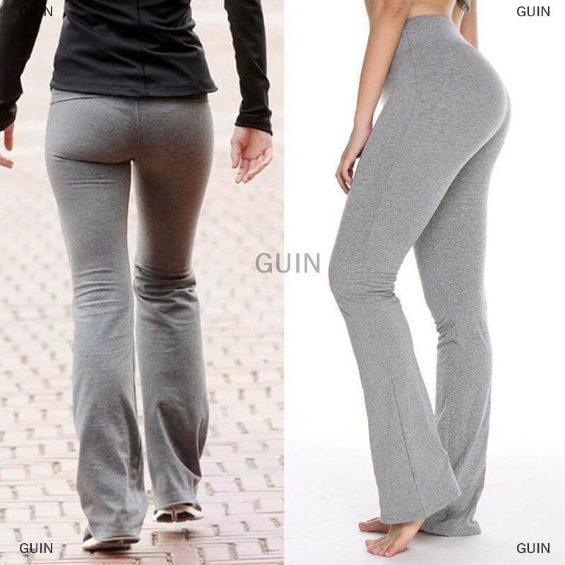 🎈【Special price】🎈GUIN Womens yoga quần bootcut chạy phòng tập thể dục Jogger xà cạp bùng quần rộng chân phụ nữ - 2