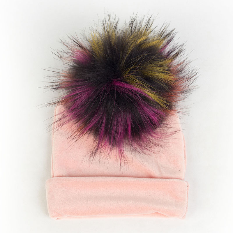 Nbhgy geebro mùa đông warme chế độ niedlichen bé mädchen jungen Samt Beanie hüte Ins solide Weichen diken flanell Babys Kinder giả pelz Pom Pom Túp lều mkjiu