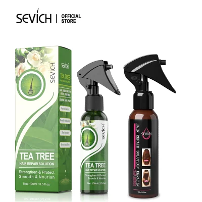 SECIVH Tea Tree Hair Mask Leave-in Keratin Conditioner Deep Repair Damaged Hair Moisturizing Essence Spray