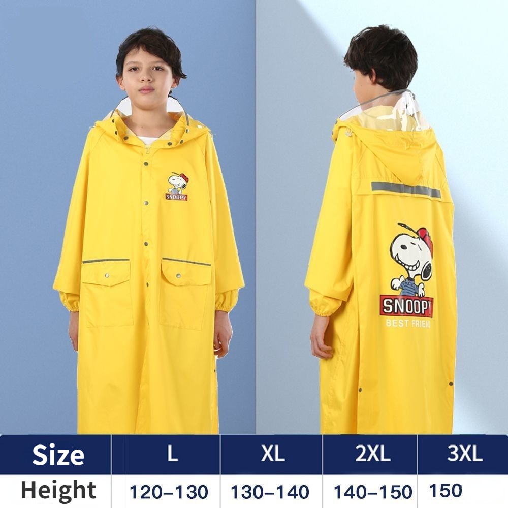 Children's Raincoat 6-16Years Old Waterproof Cloak Boys And Girls Primary School Students' Raincoat With Backpack And Raincoat ราคา  544 บาท*ส่งฟรี