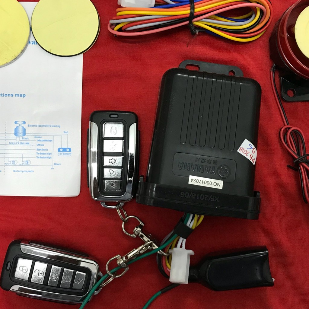 Bộ Khóa Chống Trộm Xe Máy Remote 5 nút chức năng đề nổ xa từ xa
