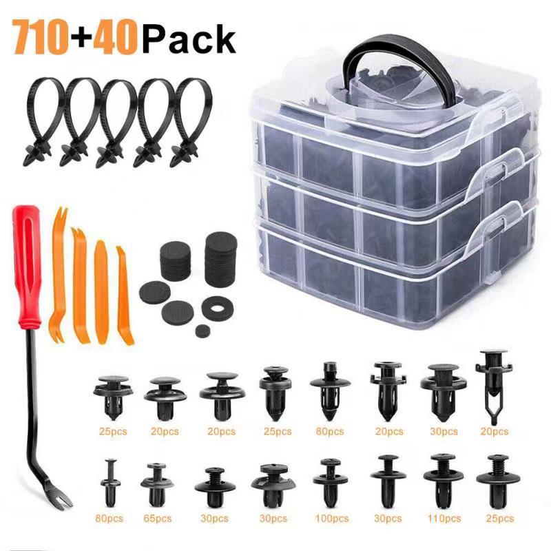 Đinh tán nhựa ô tô đinh tán nhựa xe máy đinh tán nhựa ô tô toyota 750PCS cái chốt đinh tán ô tô