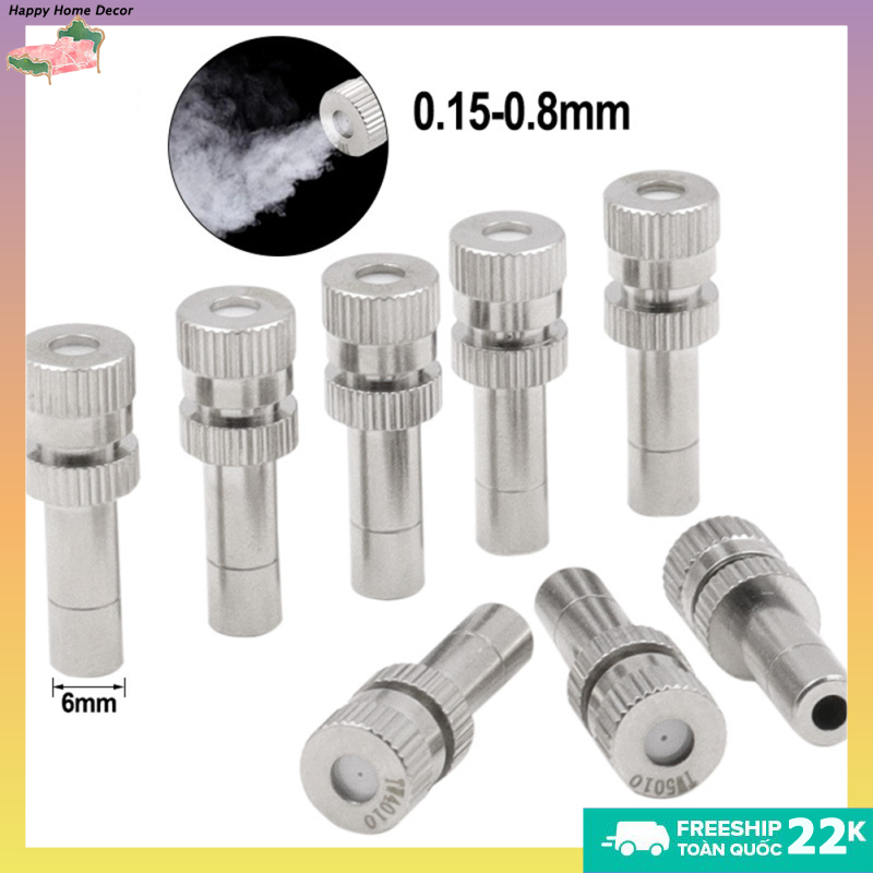 Đầu nối 6mm vòi phun sương áp suất thấp vòi phun nước làm ẩm làm sạch bụi làm mát