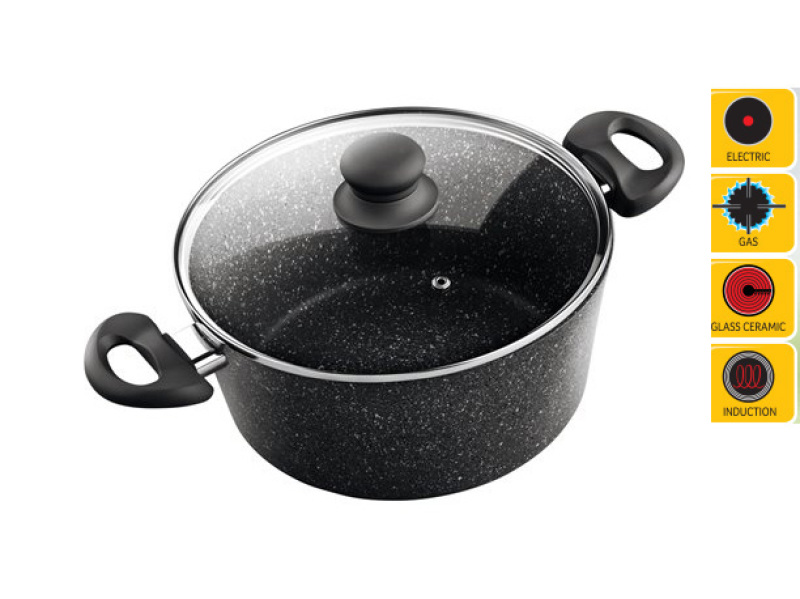 LAMART LT1137 POT WITH LID 18/8.5CM ROCK Singapore