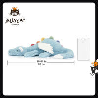 Jellycat Sky Dragon Legendary Plush Toy Sparkly Blue Long Tail Free Jellycat Blue Dust Bag