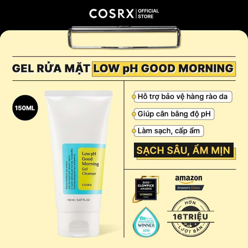 COSRX Sữa rửa mặt dạng gel dịu nhẹ Low pH Good Morning Gel Cleanser 150ml
